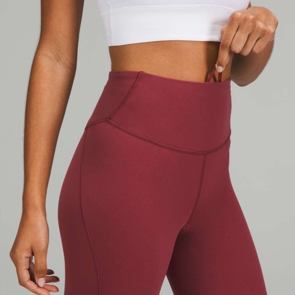 Lululemon Athletica Base Pace High-Rise Tights in Deep Red - Picture 2 of 5